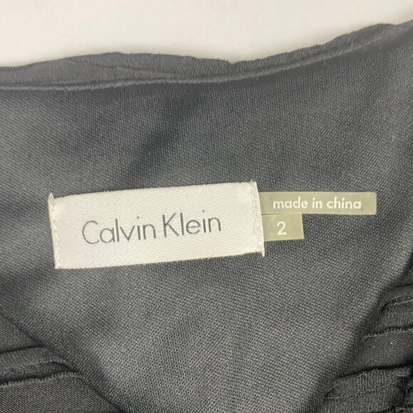 NWT Calvin Klein Dress Women's Size 2 Black - Picture 10 of 15